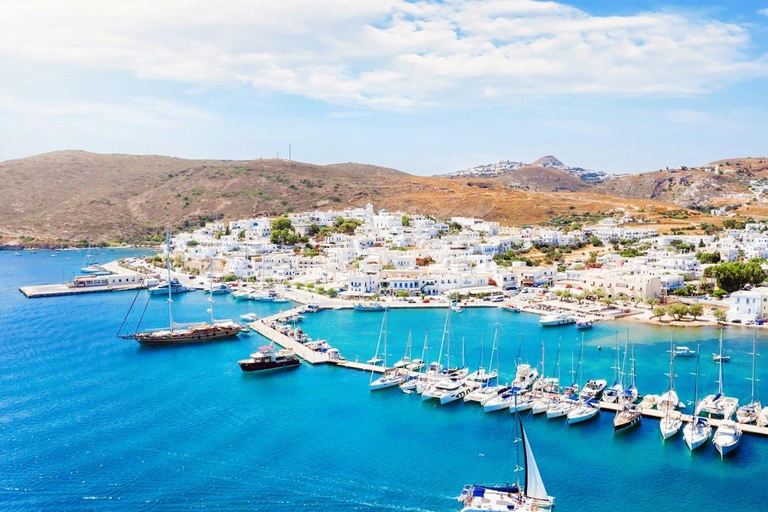 From Crete: Milos Island Day Trip with Guided Tour & Ferry Rethymno Area: Tour with Hotel Pickup