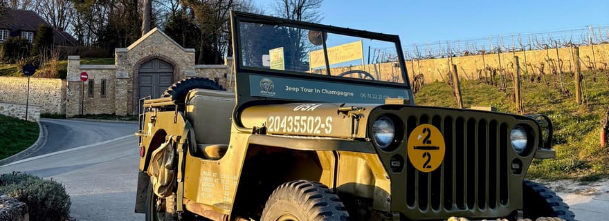 Epernay : Tour en Jeep du Vignoble avec dégustation et visites