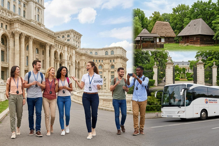 Bucharest Tour: Parliament, Spring Palace, Village Museum Audio Guide 24 Languages
