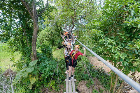 Phuket: Tirolina Volando más Alto que un Halcón con Opción ATVZipline 18 Plataforma y paseo en quad