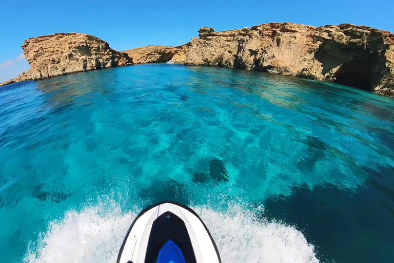 From Mellieħa: Comino, Blue Lagoon, and Gozo Jet Ski Tour