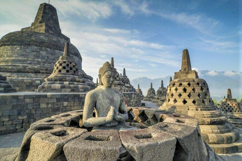 Yogyakarta: Borobudur Climb Up and Prambanan Private Tour Borobudur and Prambanan Private Tour With Ticket