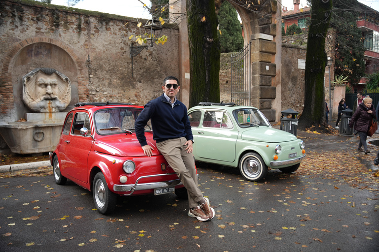 Rome : Visite guidée de la Fiat 500 avec photographeVisite privée