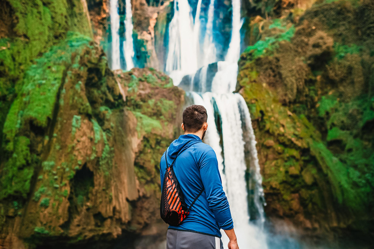 Depuis Marrakech : cascades d'Ouzoud avec rando et bateauVisite privée en anglais