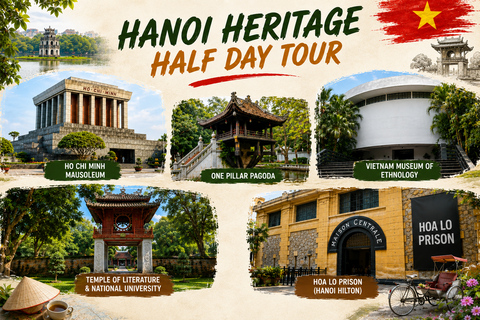 Hanoi Heritage Half Day Tour: History, Culture & Highlights Private Tour & Private Car Transfer & Private Tour Guide