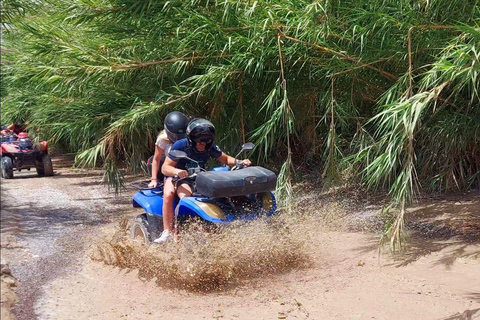 Benidorm: Two-seater quad bike tour with a stop at waterfalls for swimming