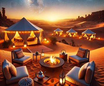 From Marrakech: Agafay Desert Dinner and Optional Camel Ride
