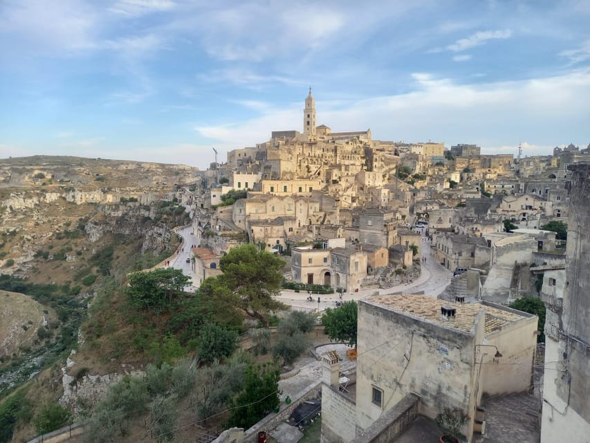 Witte kegelvormige trullidaken langs een zonnige stenen straat in Alberobello