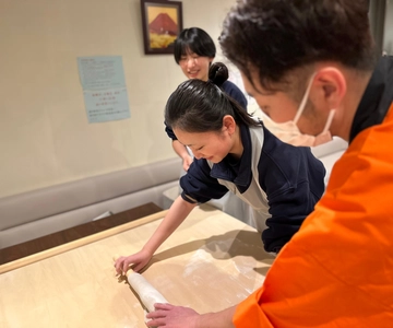 Soba noodle making experience and tempura, Hokkaido sakeplan