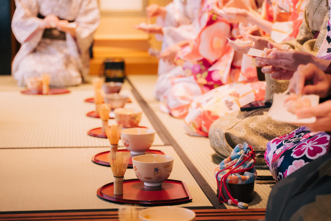 Kyoto: Cerimonia del tè con Kimono e servizio fotografico