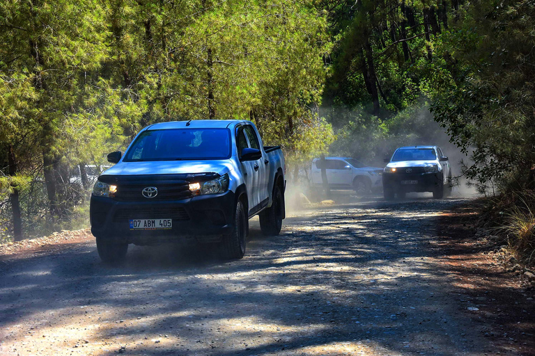 Antalya: Guided Self-Driven Jeep Tour with Rafting and Lunch