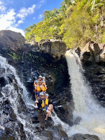 Visit Umauma Triple-Tier Waterfall Rappel and River Tour in Hilo