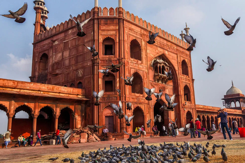 Delhi: Private Old Delhi Heritage Walk & Rickshaw Ride Tour Delhi: Private Tour with Car, Driver, Guide & Rickshaw Ride
