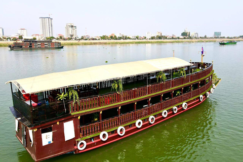 Phnom Penh - en kryssning Solnedgångskryssning på Mekongfloden