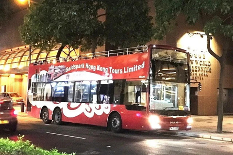 Noche en HK: Cena en Crucero, Autobús descapotable, Recorrido por la calle del Templo