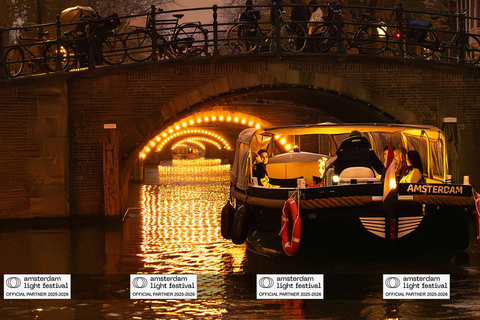 Crucero por el Festival de la Luz de Ámsterdam con bebidas calientes opcionalesCrucero Fiesta de la Luz de Ámsterdam con 1 Bebida