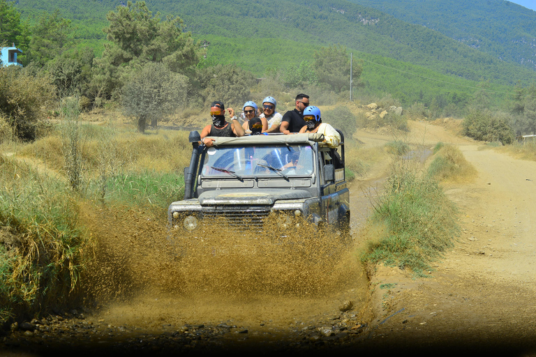 Antalya Buggy, Quad, Jeep, Rafting & Zipline Tour with Lunch Triple Adventure: Rafting, Jeep Safari & Zipline Tour