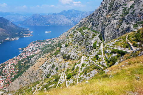 Hiking downhill Krstac to Kotor, visit San Giovanni fortress