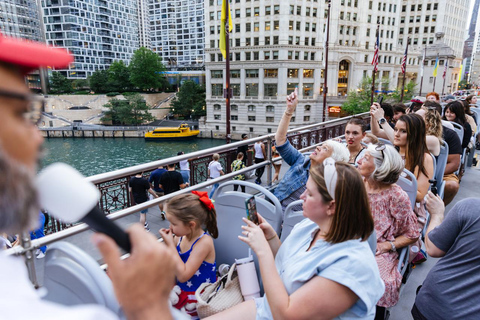 Chicago: Sunset Tour by Open-top Bus with Live Guide Panoramic Sunset Tour