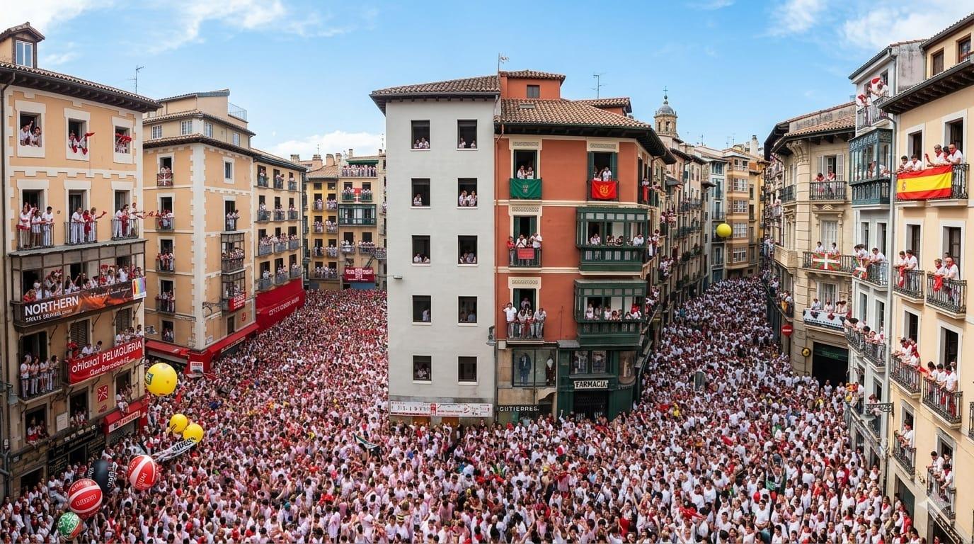 Pamplona: VIP-Balkon für den Chupinazo mit Champagner und Gourmet-Tapas