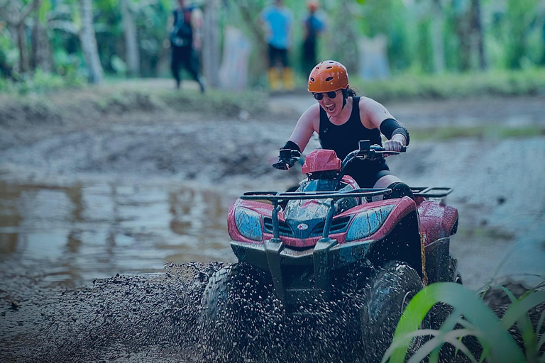 Ubud: Gorilla Face ATV Quad Bike Adventure with Lunch Tour with Tandem Bike and Hotel Transfer