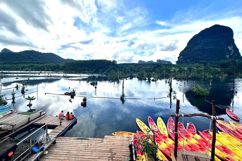 Krabi: Klong Root Kajak Aussichtspunkt, Fischfütterung und mehrProgramm D: Kajakfahren, Fischfütterung und Elefantenbad