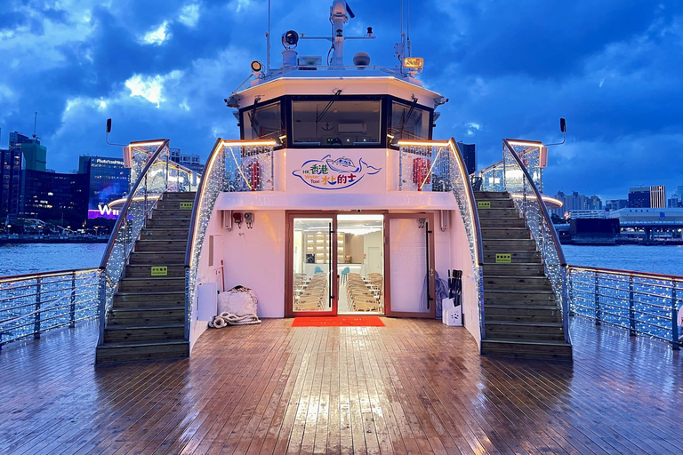 Crucero nocturno por el puerto Victoria de HK Degustación de comida en autobús descapotable