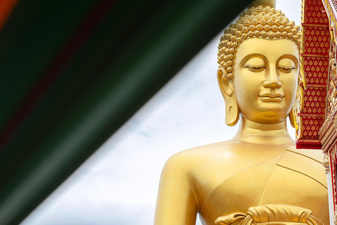 Bangkok: Big Buddha & Canal Longtail Boat Sightseeing Tour Join In Day Tour
