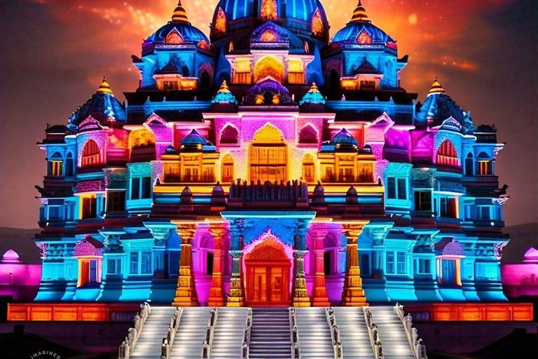 New Delhi: Akshardham Exhibition. Water and Light Show Tour