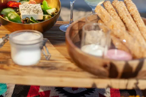 Mykonos : Visite à pied et dégustation de produits alimentaires Pique-nique sur la plage