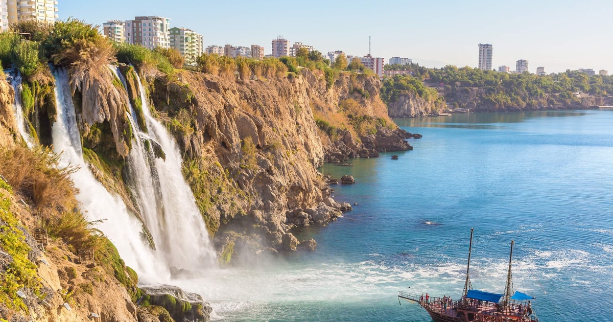 Antalya: Beach & Waterfalls Boat Trip w/ Lunch & Soft Drinks | GetYourGuide