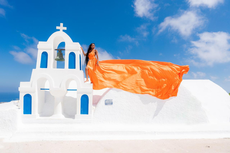 Vestido Voador Santorini Photoshoot