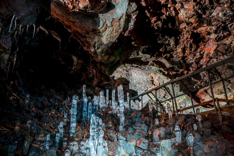 Reykjavik: Silver Circle + Ice Tunnel, Baths, or Lava Cave Lava Tunnel