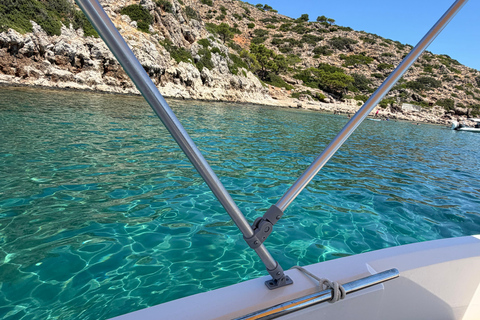 Chania City: No-License, Self-Drive Premium Boat Rental
