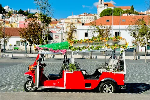Lisbonne : visite privée de la ville en tuk-tuk écologique