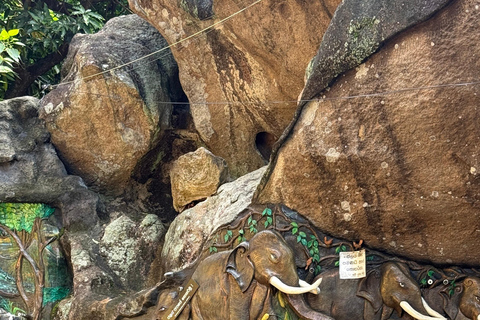 From Colombo: Cave Temples, Jungle Trek & Waterfall Swim