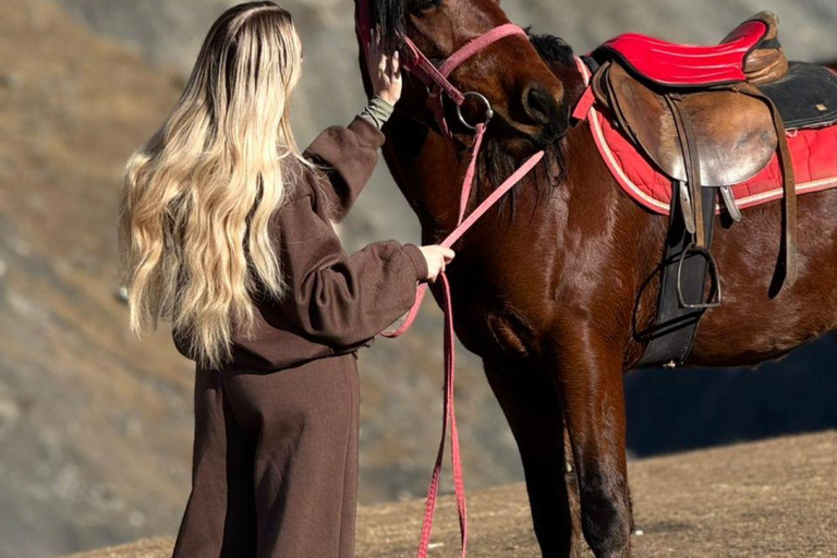 Kazbegi: Infinity View Horse Riding with Local Host