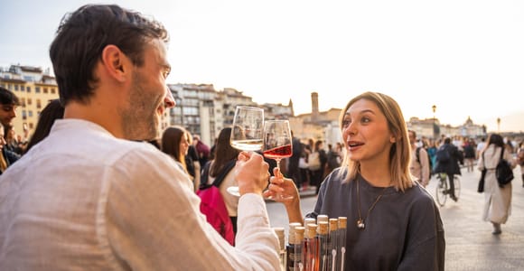 Florence: Wine Tasting in Front of Ponte Vecchio
