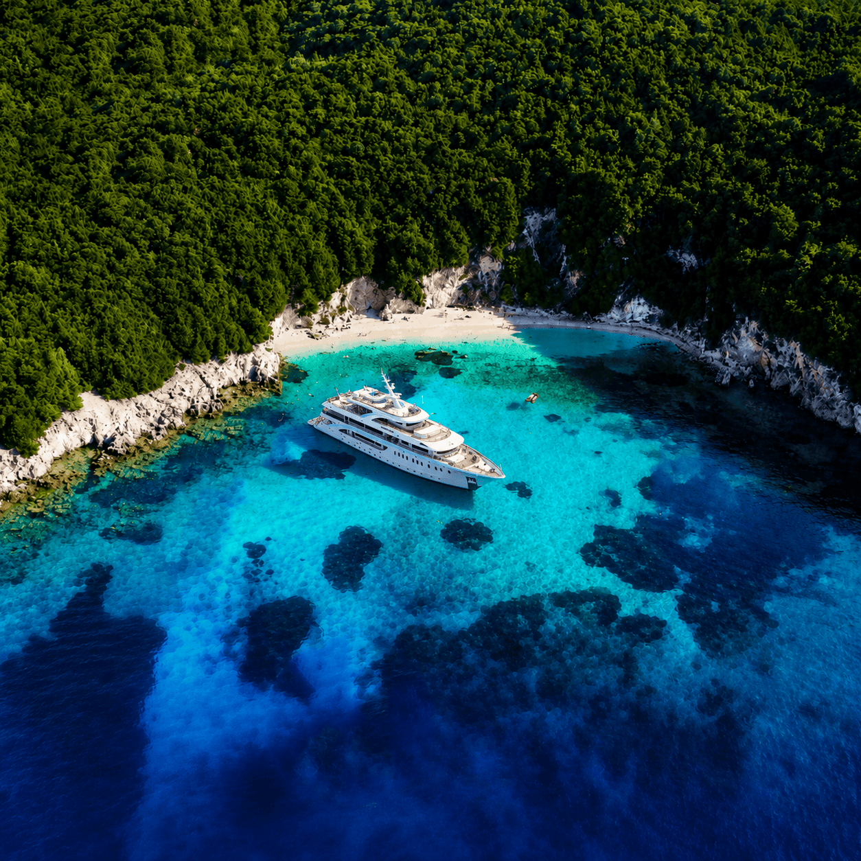Ab Korfu: Bootsfahrt nach Parga und zur Blue Lagoon mit Schwimmpausen
