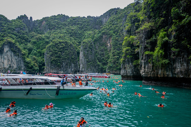 Phi Phi : Passeio de snorkeling na Baía Maya com Shrak em lancha rápidaPhi Phi: passeio de mergulho com snorkel em Maya Bay com Shrak em lancha rápida