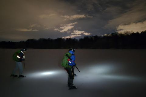 Stockholm: Ice Skating with fire & chance of Northern Lights