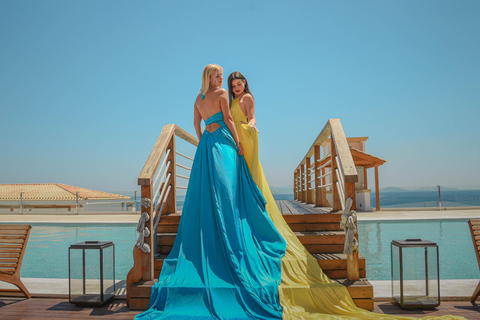 Crete: Private Flying Dress Photoshoot for Women Gouves: Private Flying Dress Photoshoot for Women