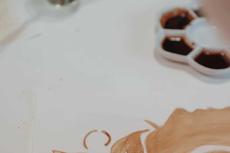 Leipzig: Coffee Painting Workshop with Framed Artwork