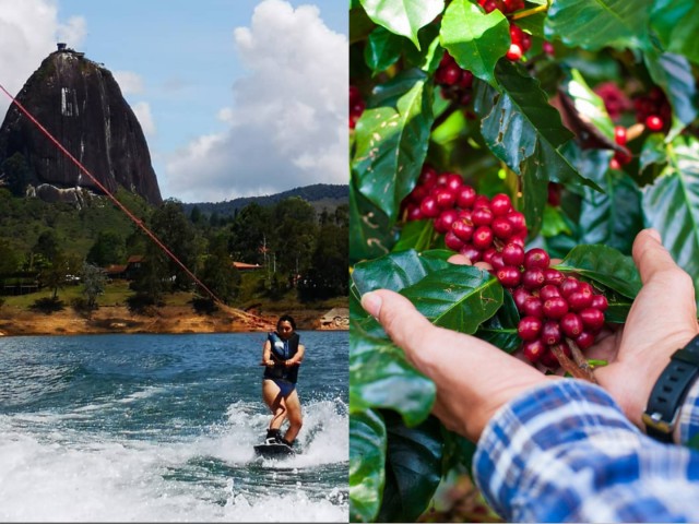 Visit From Guatape 1-Hour WAKEBOARD + Complete COFFEE TOUR in Guatapé