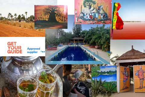 Lake Retba: Traditional-motif painting workshop + tea + pool access