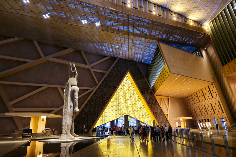Premium Grand Egyptian Museum Night Show & Dinner Experience Small Group Tour with Dinner