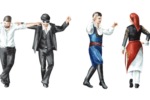 Serata greca a Santorini con meze, vino e spettacolo di danza