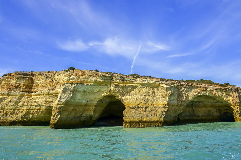 Portimão: Benagil Caves Speed Boat Tour with Sunset Option Private Tour in French