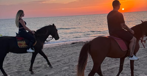 Djerba: Enjoy a Horse riding on the beach : 1h
