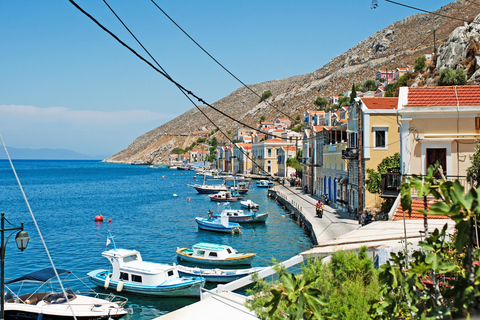 Luxury Boat Trip to Symi Island with Swimming at St. George Boat Tickets & Transfer Lindos, Pefkos, Kalathos and Lardos